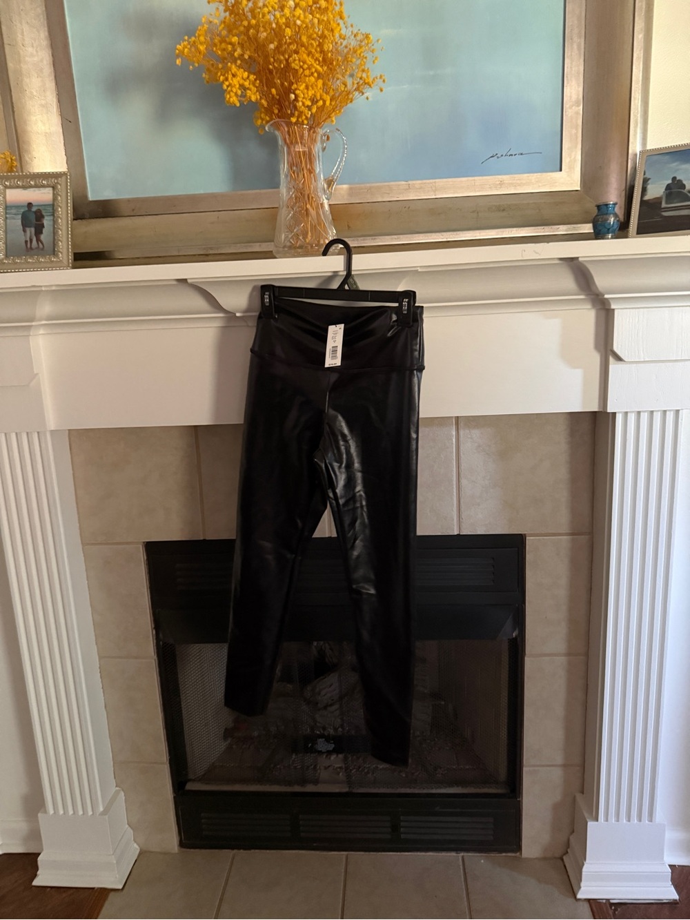 Anna & Ava Black Faux Leather Girls' Leggings